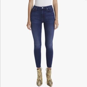 NWT MOTHER DEINEM/HIGH WAISTED LOOKER ANKLE FRAY